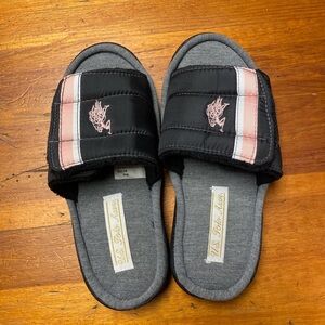 POLO Black and Pink Slide Sandals